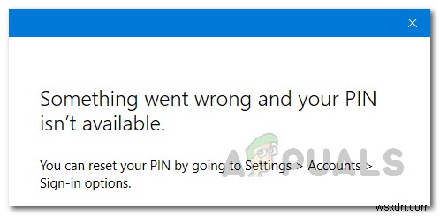 Windows Hello 문제가 발생하여 PIN을 사용할 수 없습니다 오류 해결 방법