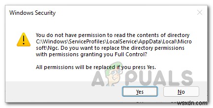 Windows Hello 문제가 발생하여 PIN을 사용할 수 없습니다 오류 해결 방법