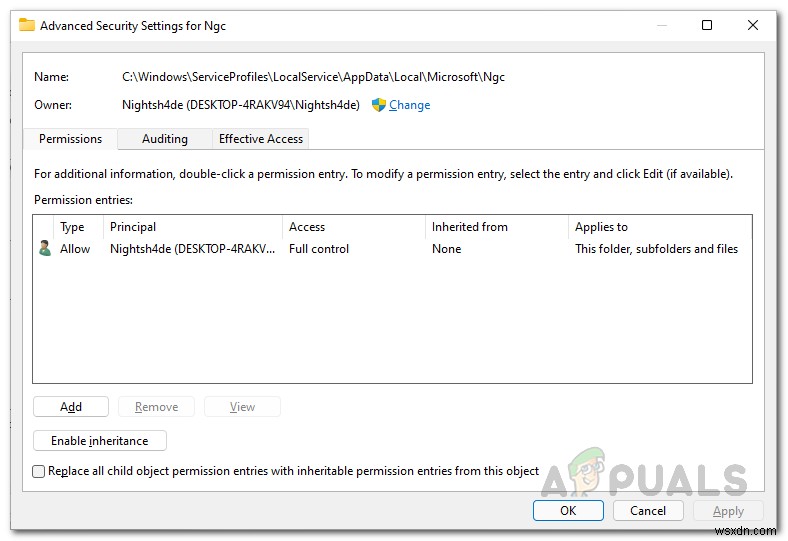 Windows Hello 문제가 발생하여 PIN을 사용할 수 없습니다 오류 해결 방법