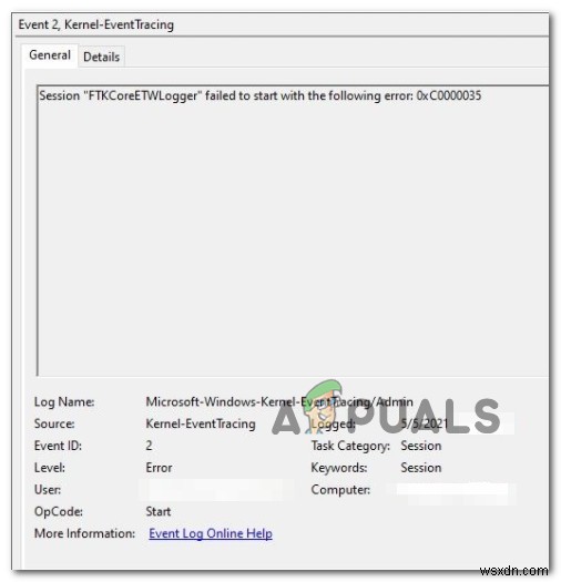 Windows 오류 코드: 0xC0000035 커널 이벤트 추적 오류 해결 방법 총정리