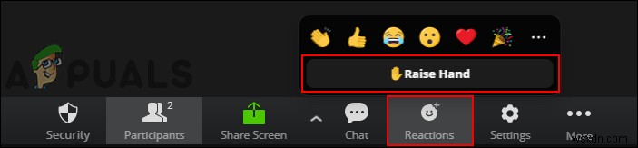 Windows에서 줌(Zoom) 손 들기 기능 사용하는 방법