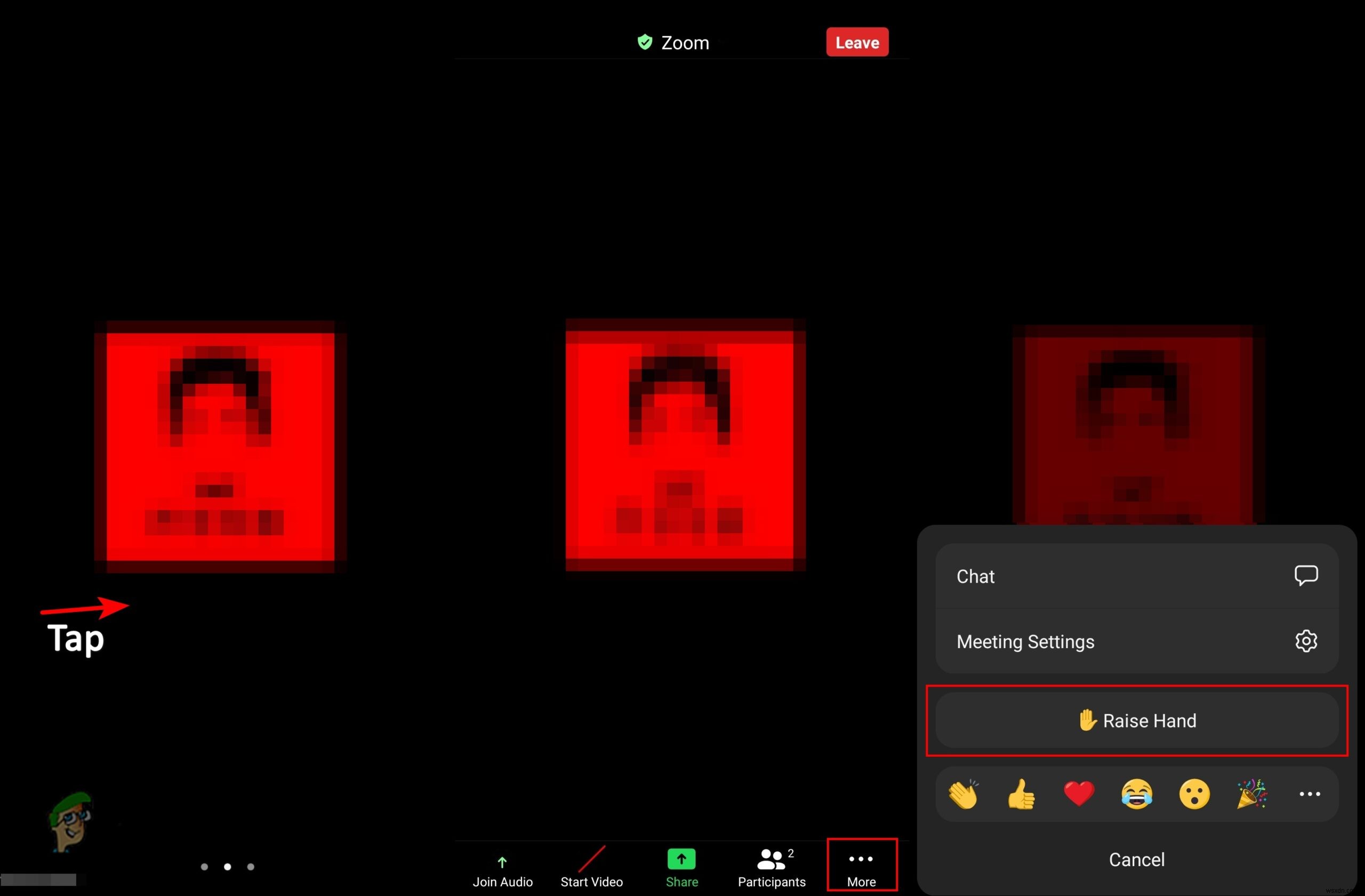 Windows에서 줌(Zoom) 손 들기 기능 사용하는 방법