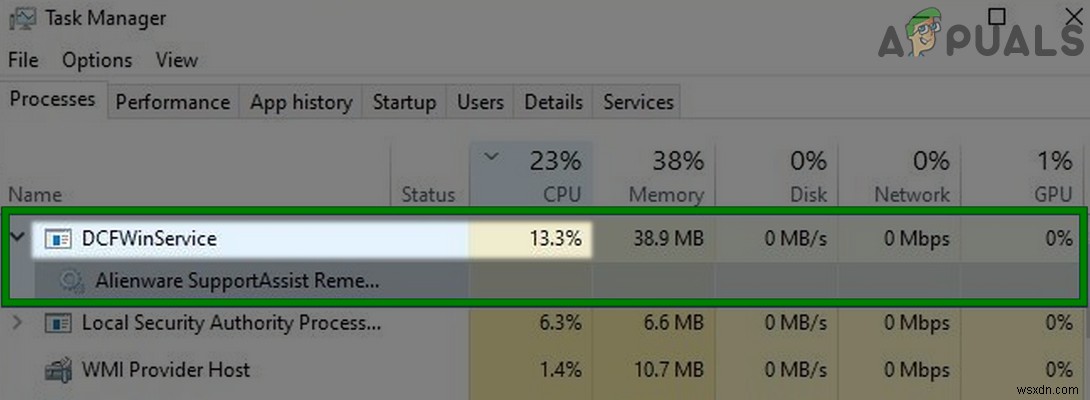 Windows에서 DCFWinService 높은 CPU 사용량 문제 해결하는 방법