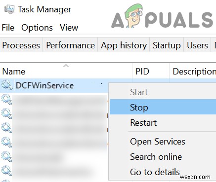 Windows에서 DCFWinService 높은 CPU 사용량 문제 해결하는 방법