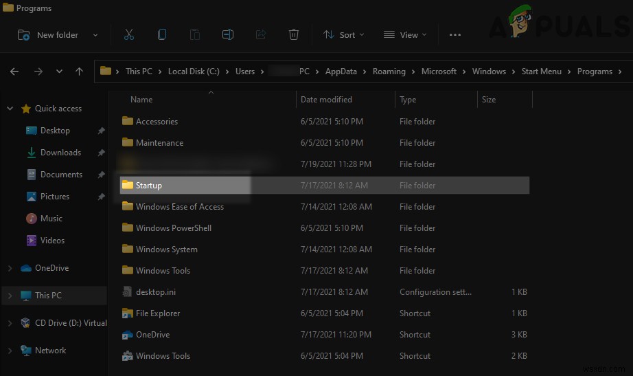 Windows 11/10에서 시작 폴더(Startup Folder)에 접근하는 방법 완벽 가이드