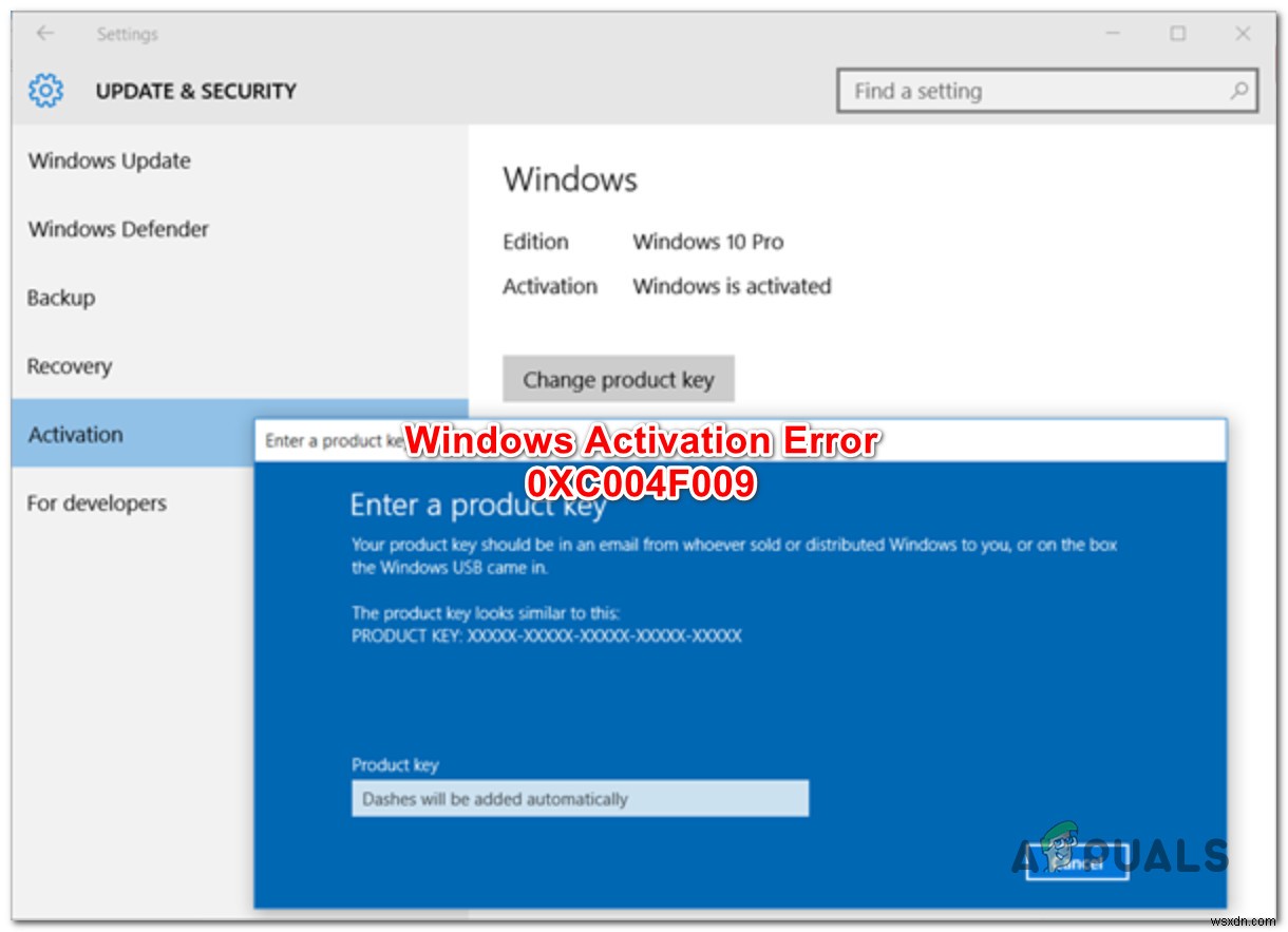 Windows 정품 인증 오류 0XC004F009 해결 방법 (유예 기간 만료)