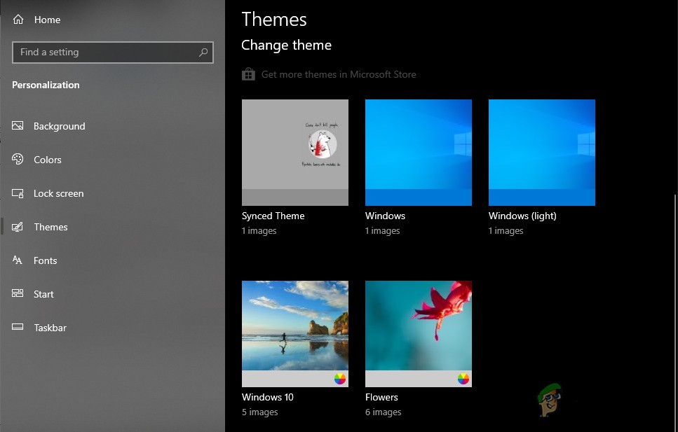 Windows 10에서 사용자의 테마 변경을 차단하는 방법