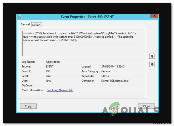 Windows 10에서 ESENT 490 오류를 해결하는 방법