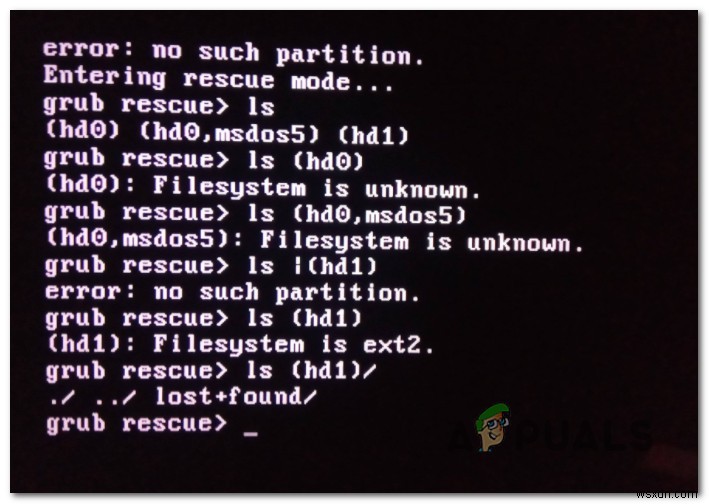 [해결 방법]  No Such Partition – Grub Rescue  오류 완벽 해결 가이드
