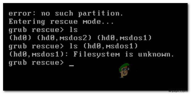 [해결 방법]  No Such Partition – Grub Rescue  오류 완벽 해결 가이드