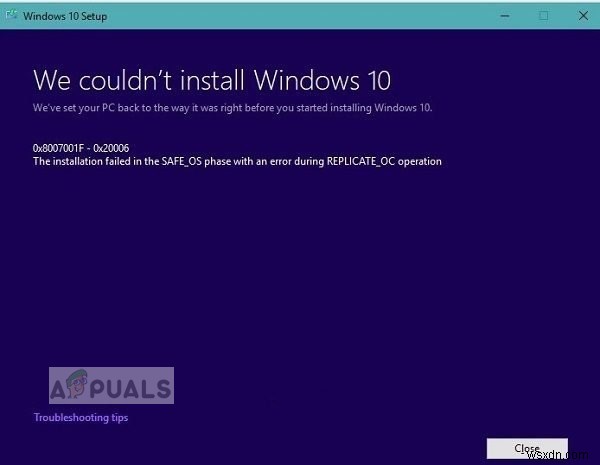 [해결] Windows 10 업데이트가 계속 실패할 때 – 오류 코드  0x8007001f – 0x20006  수정 방법