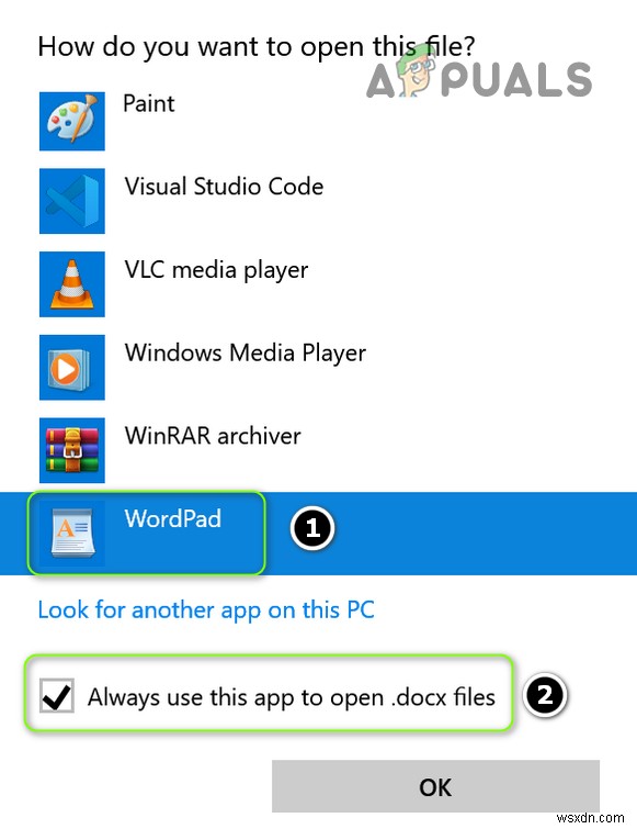 DOCX 파일에 Word 아이콘이 표시되지 않을 때 해결 방법
