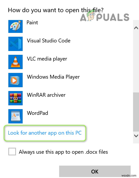 DOCX 파일에 Word 아이콘이 표시되지 않을 때 해결 방법