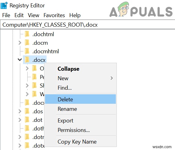 DOCX 파일에 Word 아이콘이 표시되지 않을 때 해결 방법