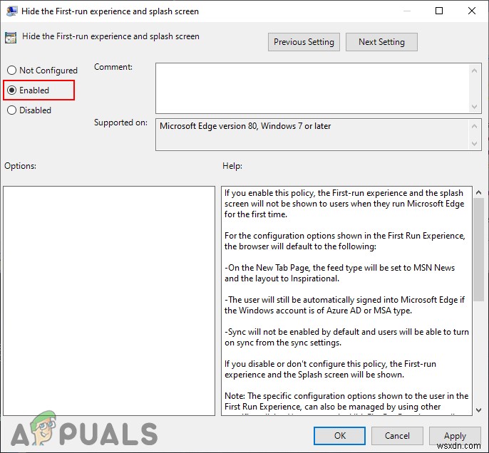 Microsoft Edge Chromium 첫 실행 화면(First Run Experience) 비활성화하는 방법