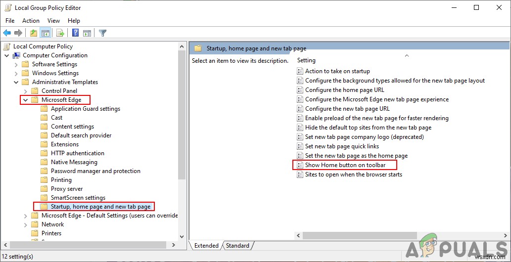 Microsoft Edge Chromium 도구 모음에서 홈 버튼 추가·제거하는 방법