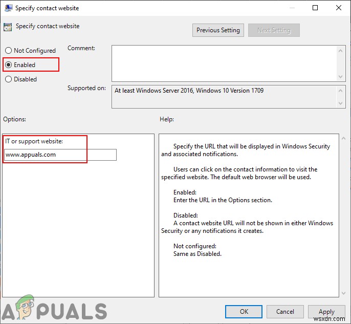 Windows 보안에서 지원 연락처 정보를 사용자 지정하는 방법