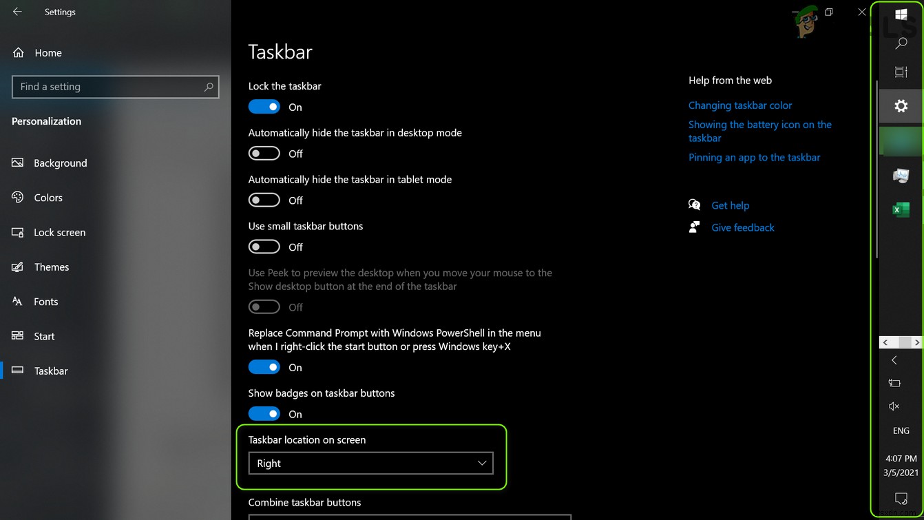 Windows 10에서 사라진 바탕 화면 표시 버튼 복구하는 방법