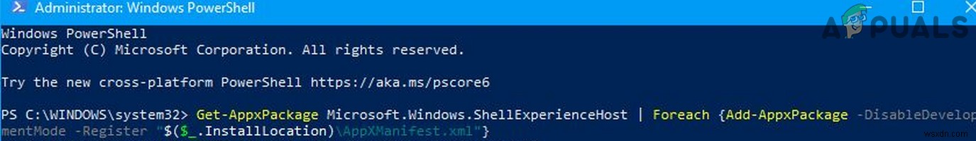 Windows 시작 메뉴 오류 수정: ShellExperienceHost와 Cortana를 설치해야 한다고 표시될 때