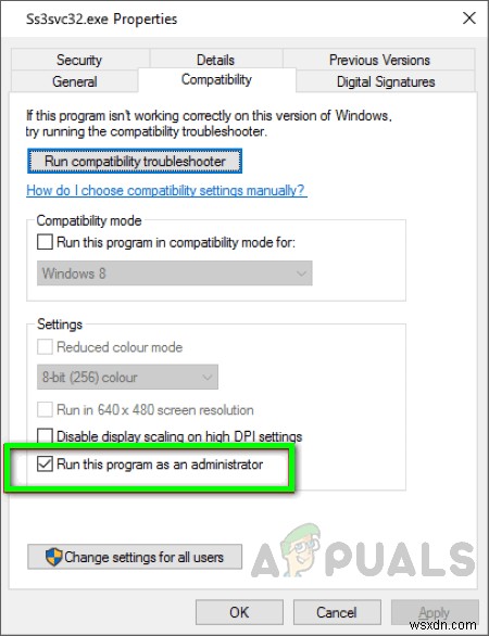 SS3svc32.exe 시작 시 팝업 창 문제 해결 방법