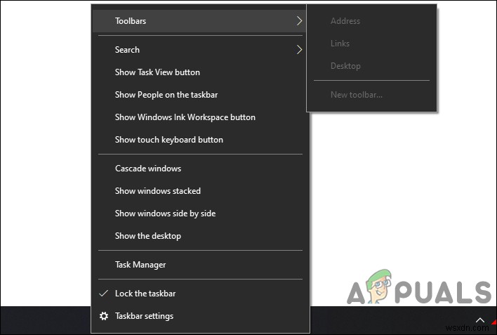 Windows 10에서 사용자가 작업 표시줄 도구 모음을 추가·제거하지 못하도록 차단하는 방법