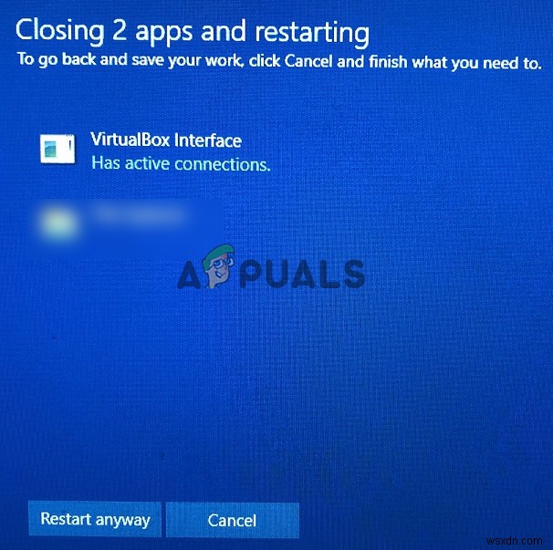 PC 종료 시 VirtualBox 인터페이스 오류가 발생하는 문제 해결 방법