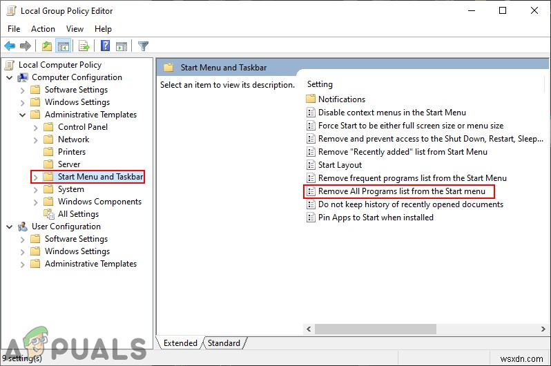 Windows 10 시작 메뉴에서 모든 앱 목록 표시 또는 숨기기 설정하는 방법