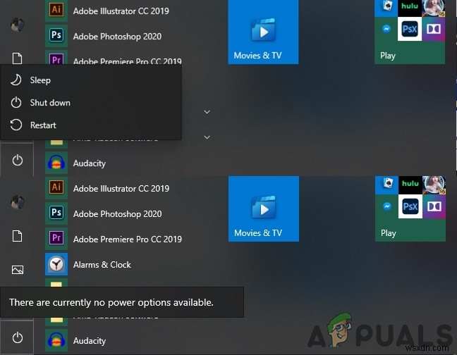Windows에서 종료·다시 시작·절전 모드 옵션을 비활성화하는 방법