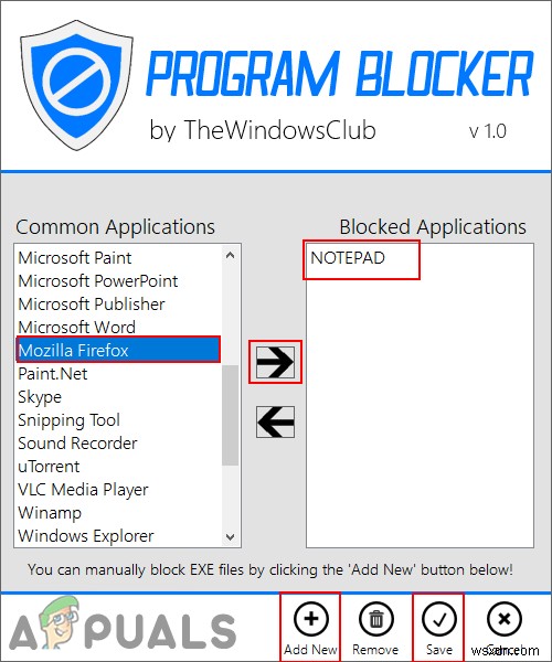 Windows에서 사용자가 지정된 응용 프로그램을 실행하지 못하도록 차단하는 방법