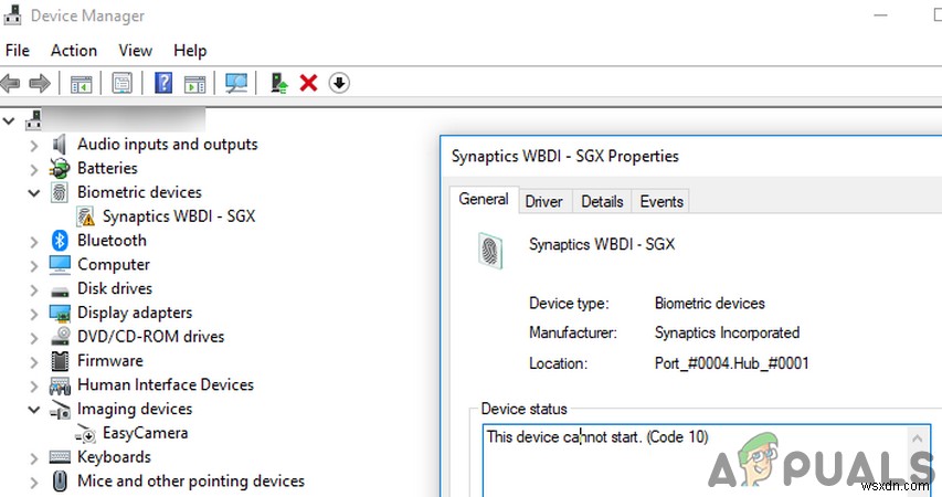 Synaptics WBDI(SGX 지원) 지문 인식기  장치를 시작할 수 없음(코드 10)  오류 완벽 해결 가이드
