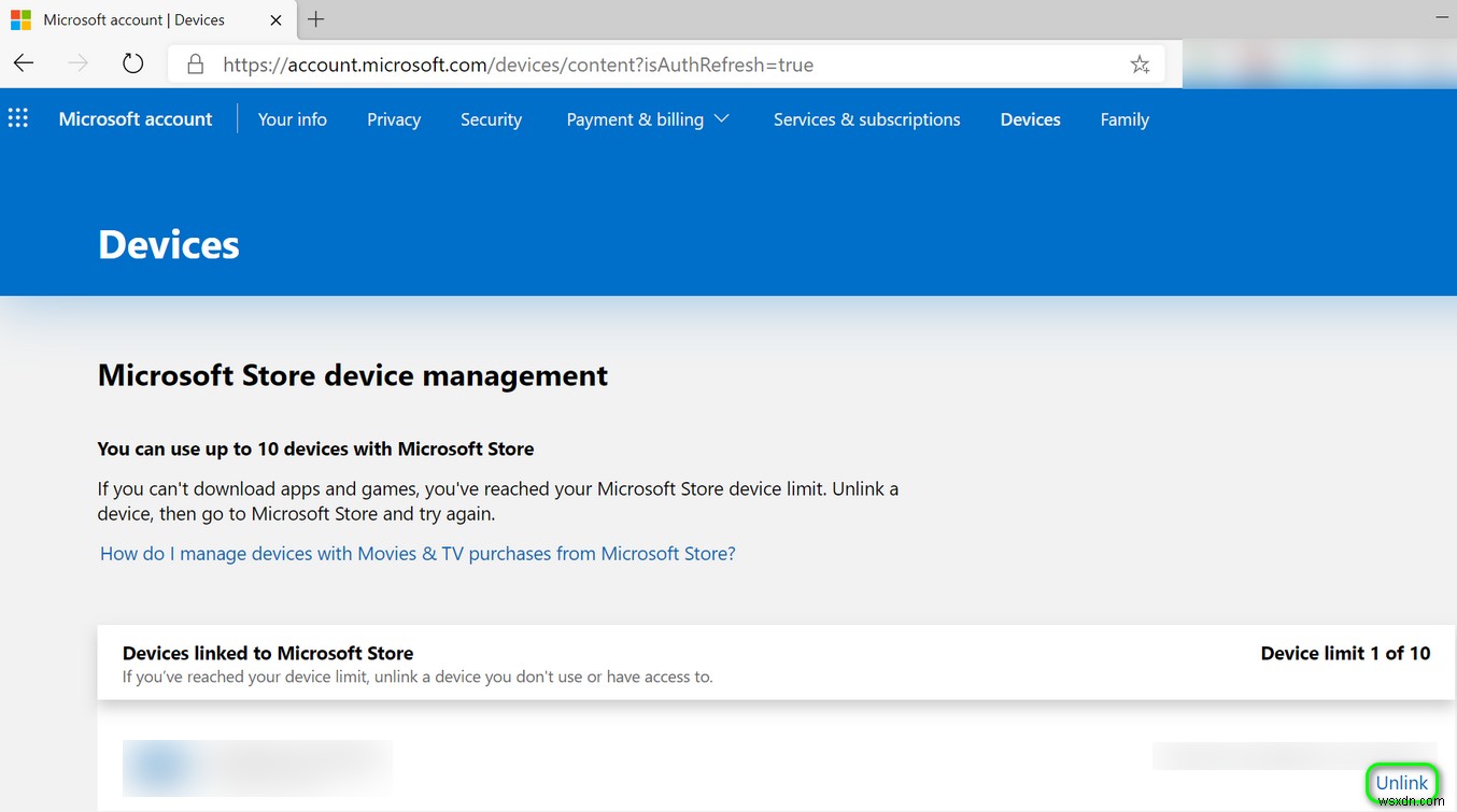 Microsoft Store에서 장치 연결 해제가 안 될 때 해결하는 방법