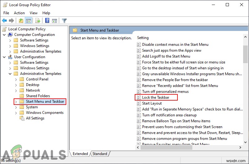 Windows 10에서  작업 표시줄 잠금  비활성화하는 방법