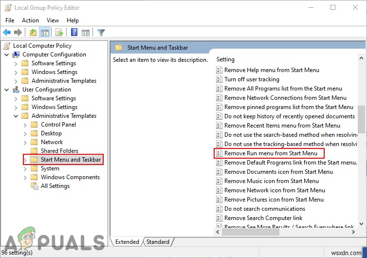 Windows 10에서 실행(Run) 명령 비활성화하는 방법