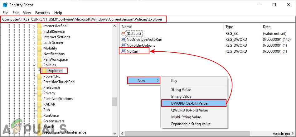 Windows 10에서 실행(Run) 명령 비활성화하는 방법