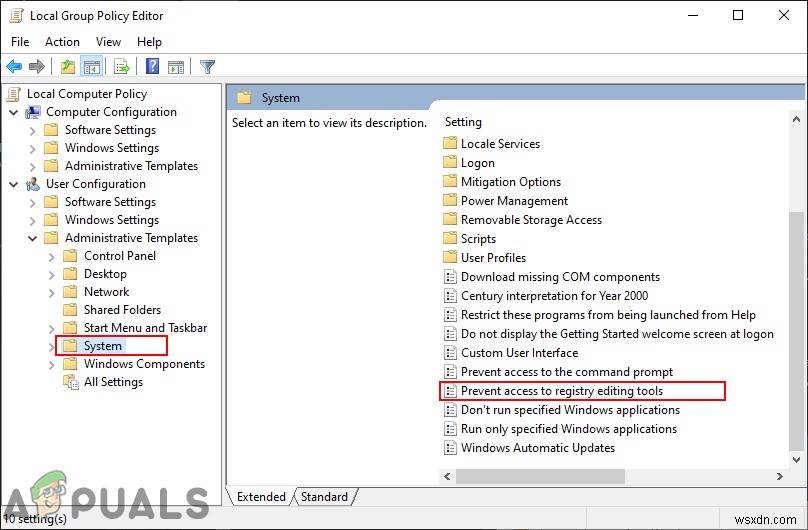 표준 계정 사용자를 위해 Windows 레지스트리 편집기 접근을 차단하는 방법