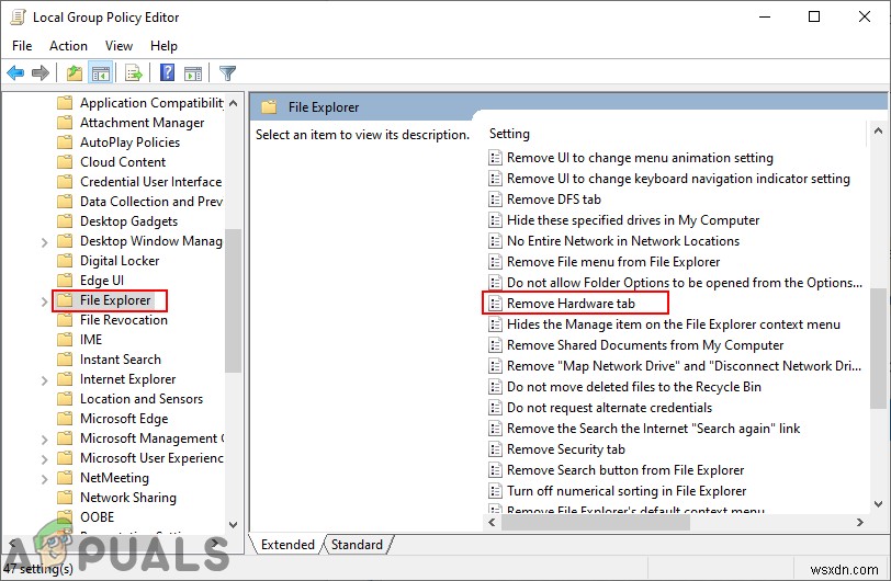 Windows 속성 창에서 하드웨어 탭 비활성화하는 방법