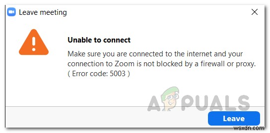 줌(Zoom) 오류 코드 5003  연결할 수 없음  문제 해결 가이드