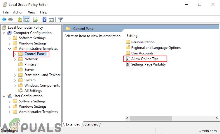 Windows 설정 앱에서 온라인 팁 끄는 방법 총정리