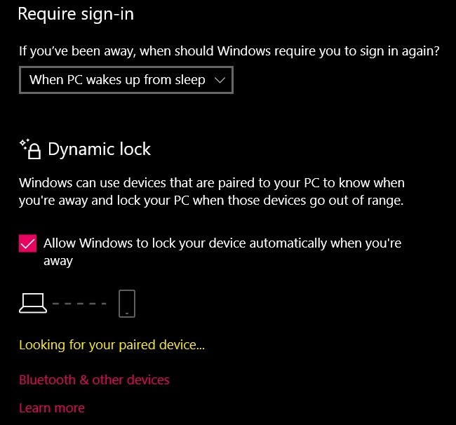 아이폰으로 Windows 동적 잠금(Dynamic Lock) 설정하는 방법