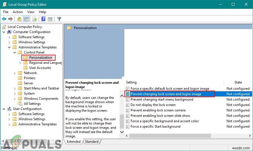 Windows 10에서 사용자가 잠금 화면 및 로그온 이미지를 변경하지 못하도록 차단하는 방법