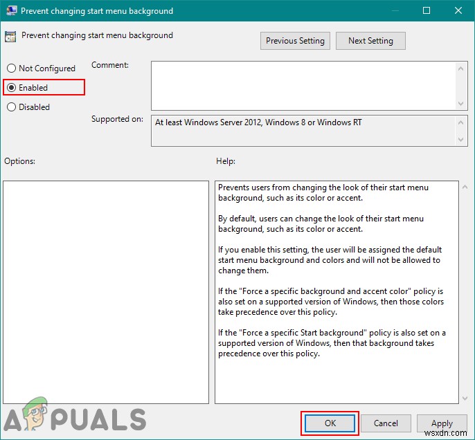 Windows 10에서 시작 메뉴 배경 사용자 지정 비활성화하는 방법