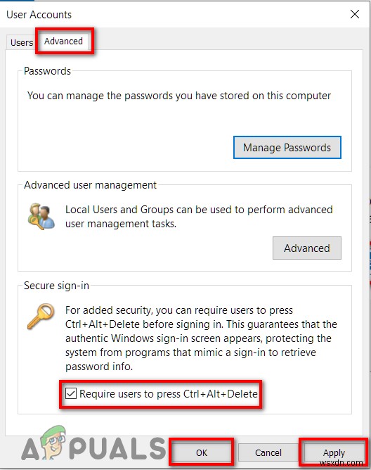 Windows 10 보안 로그인(Secure Sign-in) 활성화 및 비활성화 방법