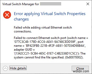 Windows 10 Hyper-V 가상 스위치 속성 적용 오류 해결 방법 총정리