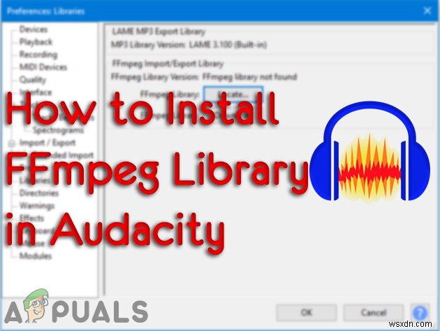 Audacity에 FFmpeg 라이브러리 설치하는 방법