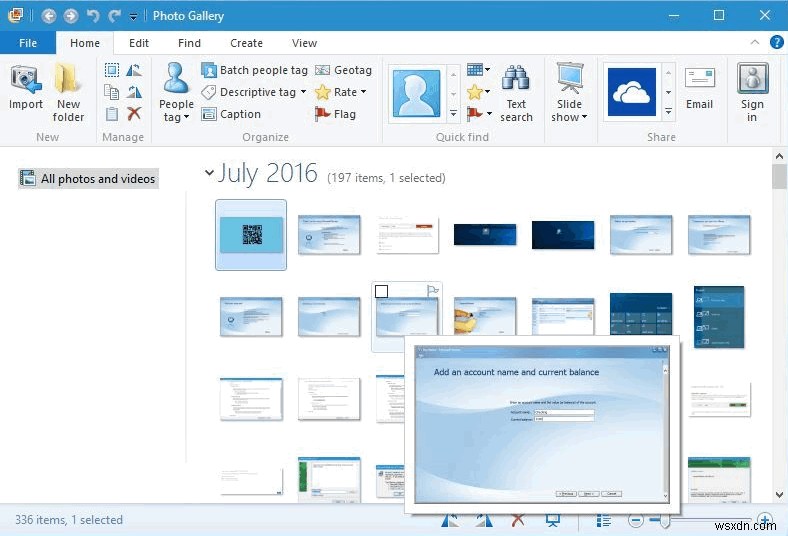 Windows 10에서 Windows Live 사진 갤러리 설치하고 사용하는 방법