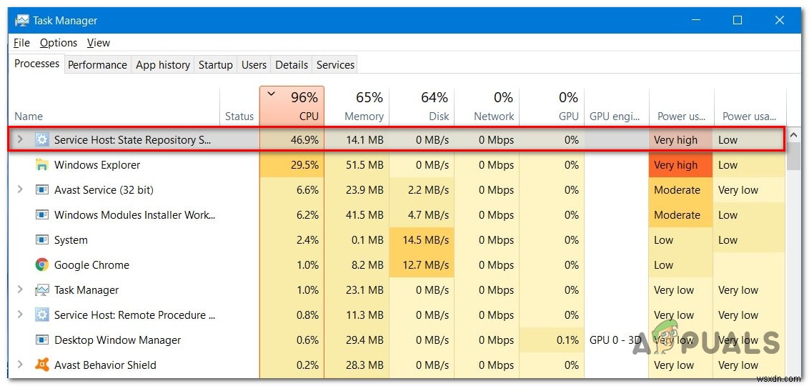 Windows 10 State Repository Service CPU 사용량 급증 문제 해결 방법