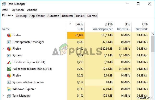 Windows에서 Firefox(파이어폭스) 높은 CPU 사용량 문제 해결하는 방법
