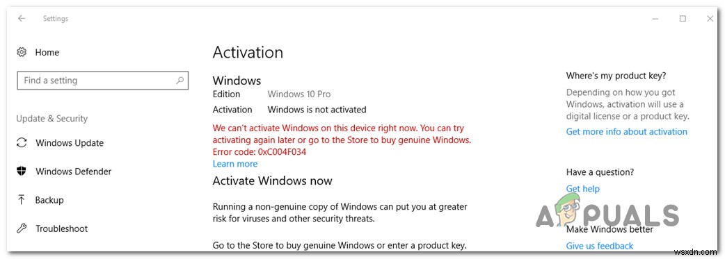 Windows 10 정품 인증 오류 0xc004f034 완벽 해결 가이드
