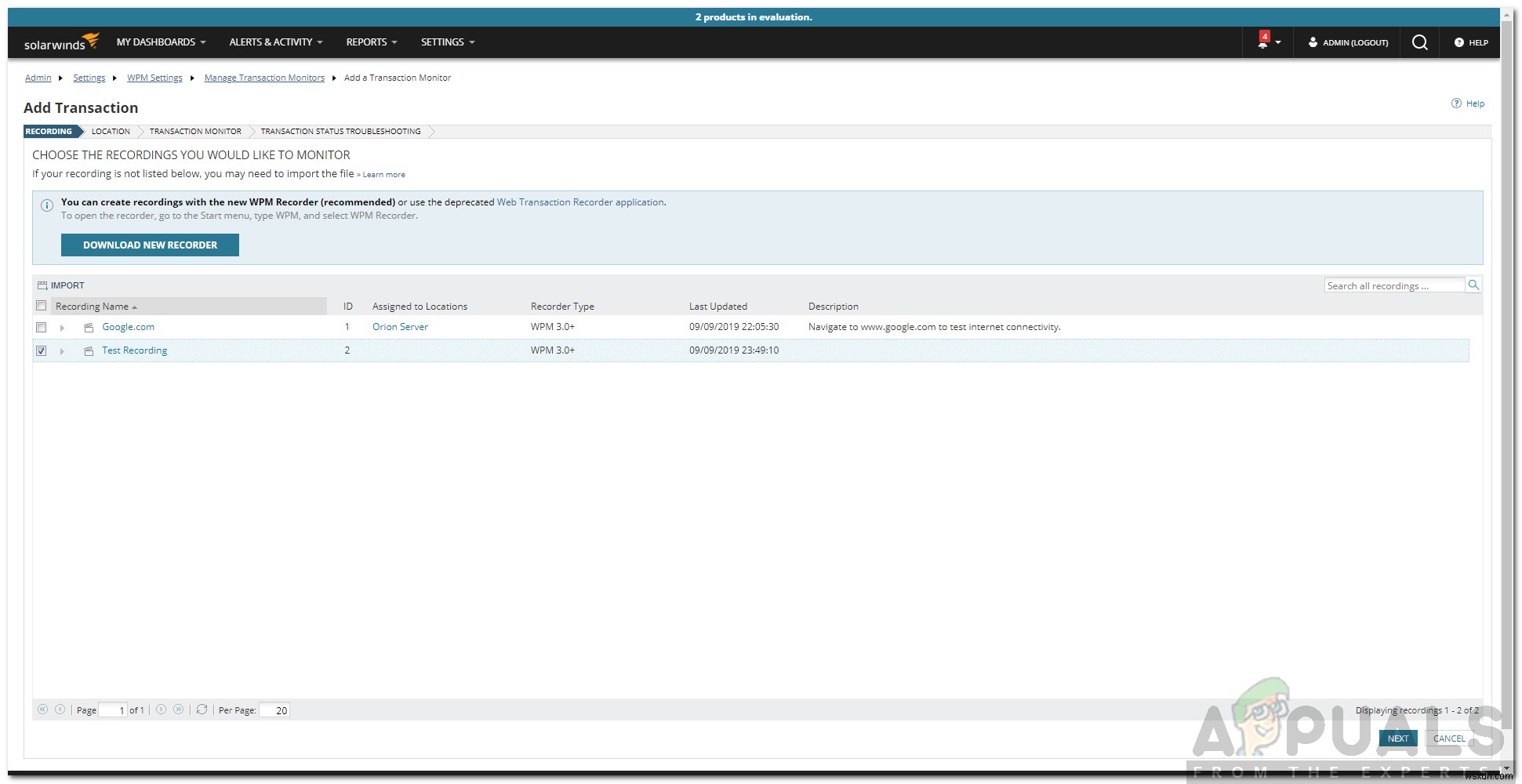 SolarWinds 웹사이트 성능 모니터(WPM) 활용 가이드: 웹사이트 상시 모니터링 방법
