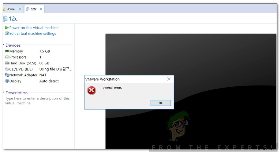 VMware 내부 오류(Internal Error) 해결 방법 총정리